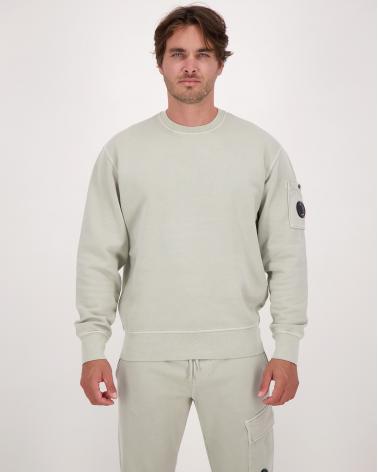 SWEAT CP COMPANY COL ROND EMERIZED DIAGONAL SS718331 Gris clair