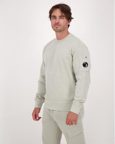 SWEAT CP COMPANY COL ROND EMERIZED DIAGONAL SS718331 Gris clair