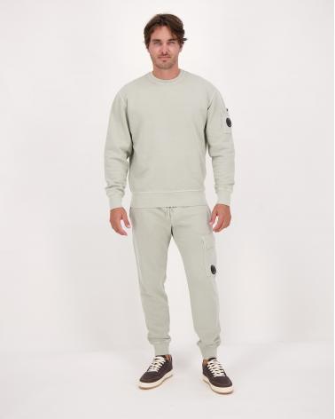 SWEAT CP COMPANY COL ROND EMERIZED DIAGONAL SS718331 Gris clair