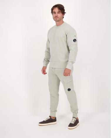 SWEAT CP COMPANY COL ROND EMERIZED DIAGONAL SS718331 Gris clair