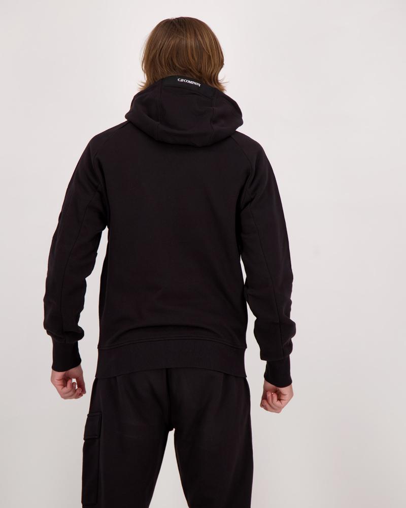 SWEAT CP.COMPANY HOODED OPEN SS 716 999 NOIR