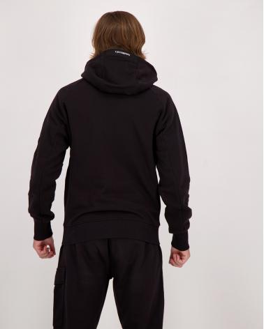 SWEAT CP.COMPANY HOODED OPEN SS 716 999 NOIR