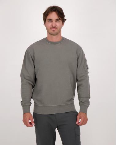 SWEAT CP COMPANY COL ROND EMERIZED DIAGONAL SS718 921 Gris 