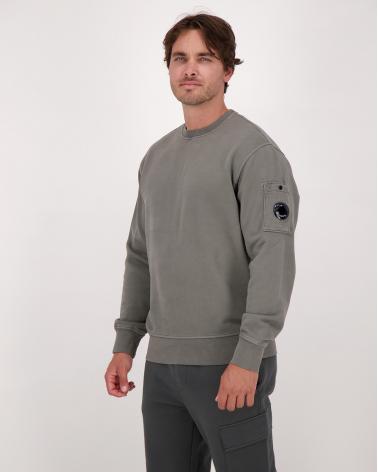 SWEAT CP COMPANY COL ROND EMERIZED DIAGONAL SS718 921 Gris 