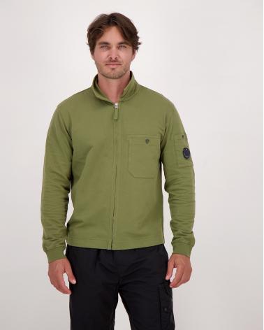 SWEAT ZIPPÉ CP.COMPANY LIGHT SS101A 652 VERT