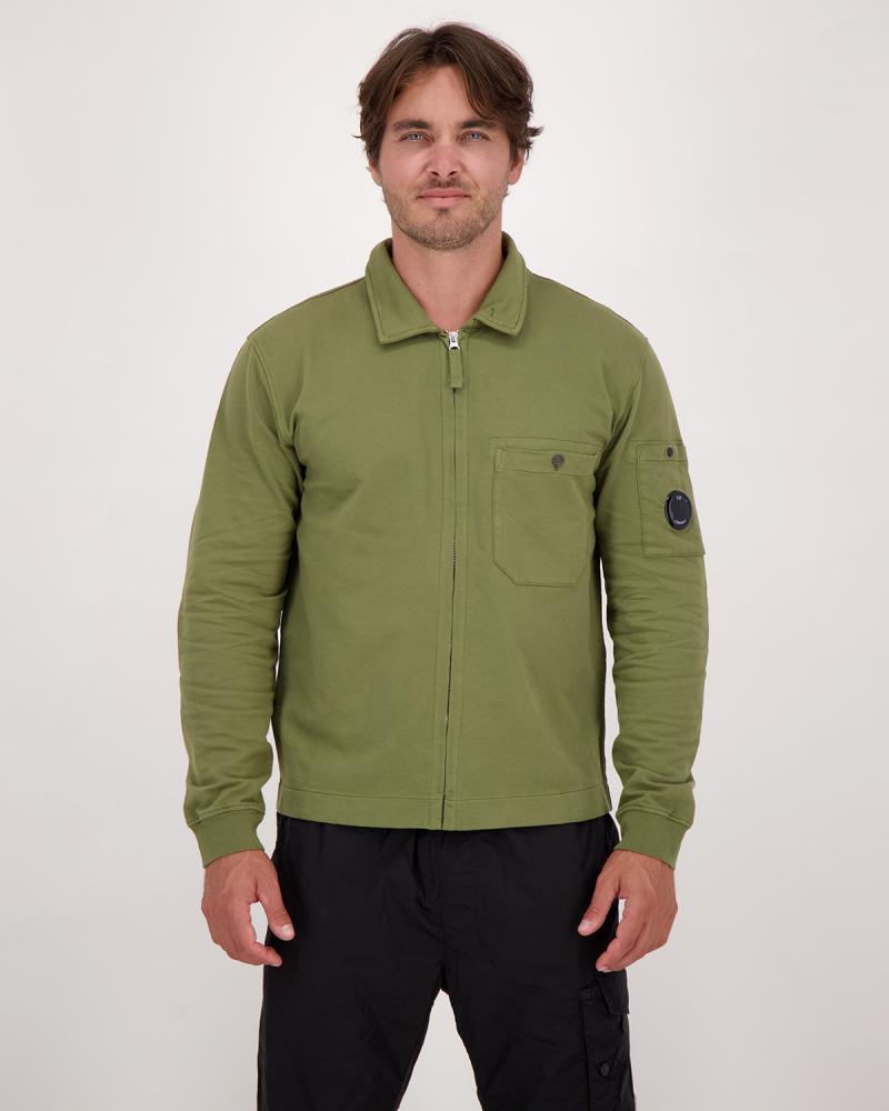 SWEAT ZIPPÉ CP.COMPANY LIGHT SS101A 652 VERT