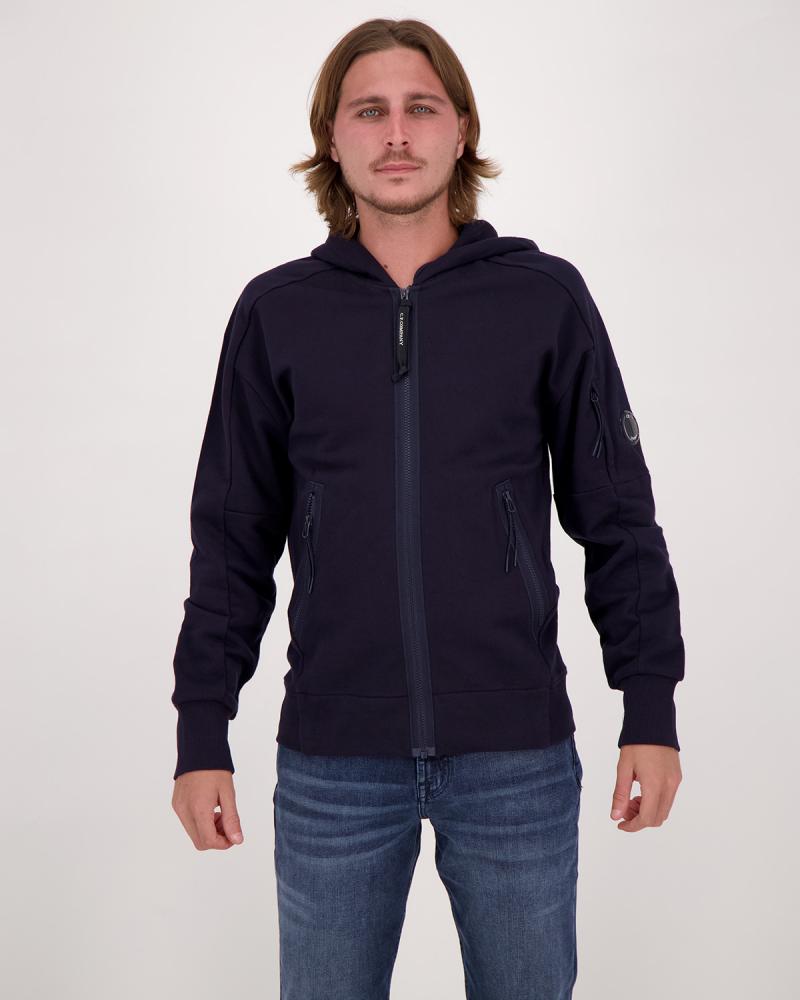 SWEAT CP.COMPANY HOODED OPEN SS 716 888 MARINE