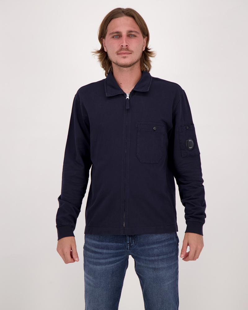 SWEAT ZIPPÉ CP.COMPANY LIGHT SS101A 888 Marine