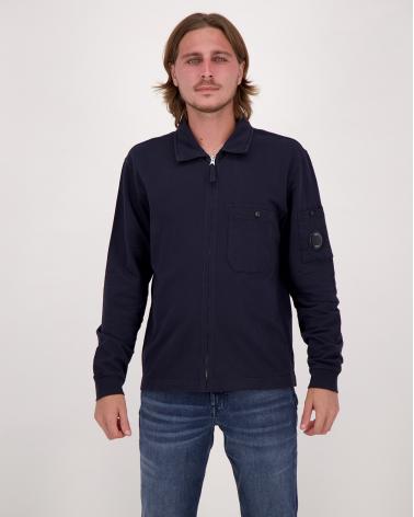 SWEAT ZIPPÉ CP.COMPANY LIGHT SS101A 888 Marine