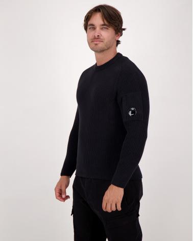 PULL CP.CÔTELÉ KN015 999 NOIR