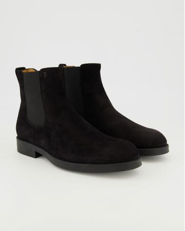 BOOTS TOD'S CUIR VELOURS NOIR 