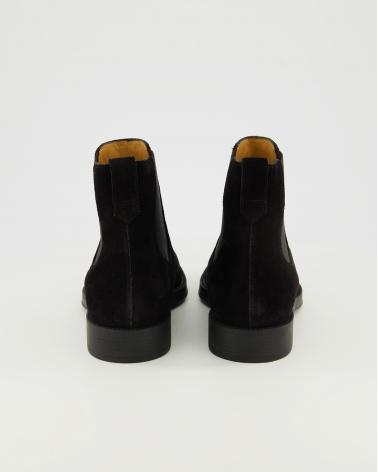 BOOTS TOD'S CUIR VELOURS NOIR 
