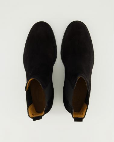 BOOTS TOD'S CUIR VELOURS NOIR 