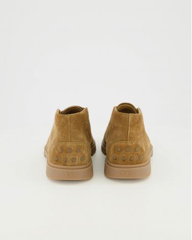 BOTILLONS TOD' CUIR VELOURS CAMEL