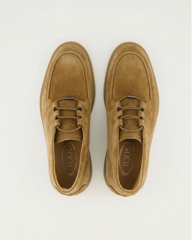 BOTILLONS TOD' CUIR VELOURS CAMEL