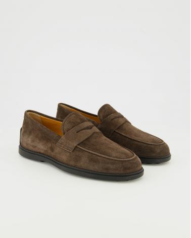 MOCASSIN TOD'S CUIR VELOURS MARRON