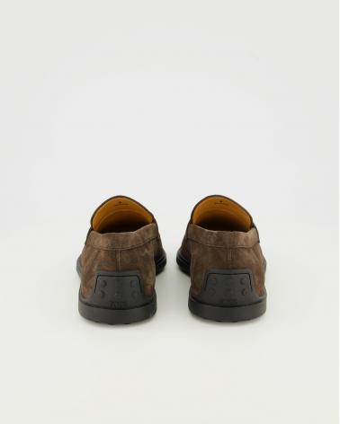 MOCASSIN TOD'S CUIR VELOURS MARRON