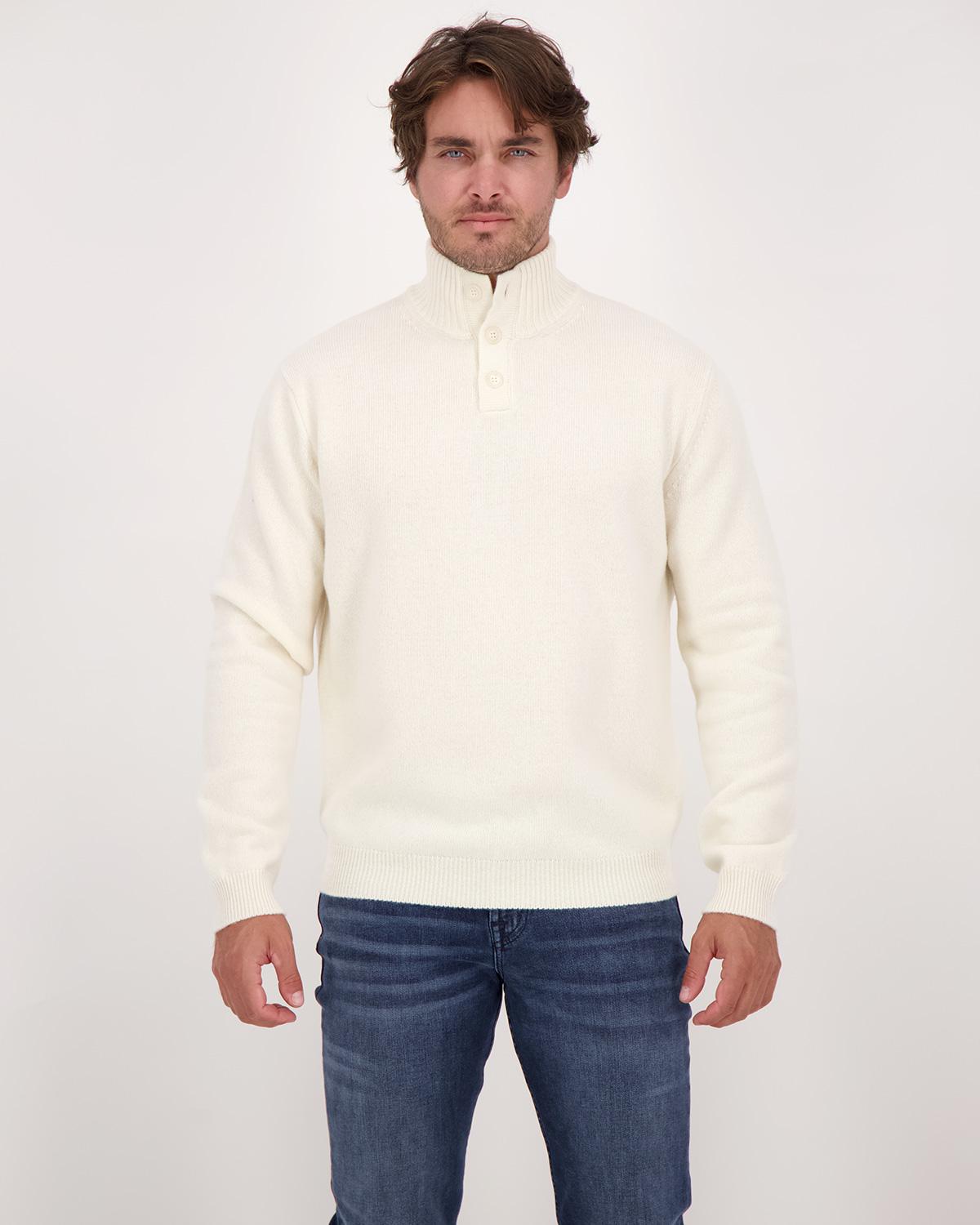 PULL D FIESOLICOL MONTANT BOUTONS 0070 IVOIRE  BLEND CASHMERE