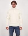 PULL D FIESOLICOL MONTANT BOUTONS 0070 IVOIRE  BLEND CASHMERE