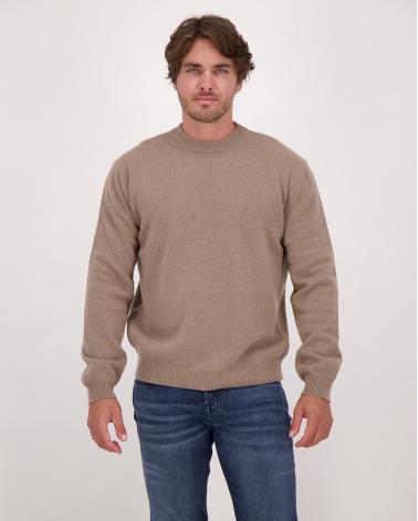 PULL COL ROND D FIESOLI 0067 CAMEL BLEND CASHMERE 