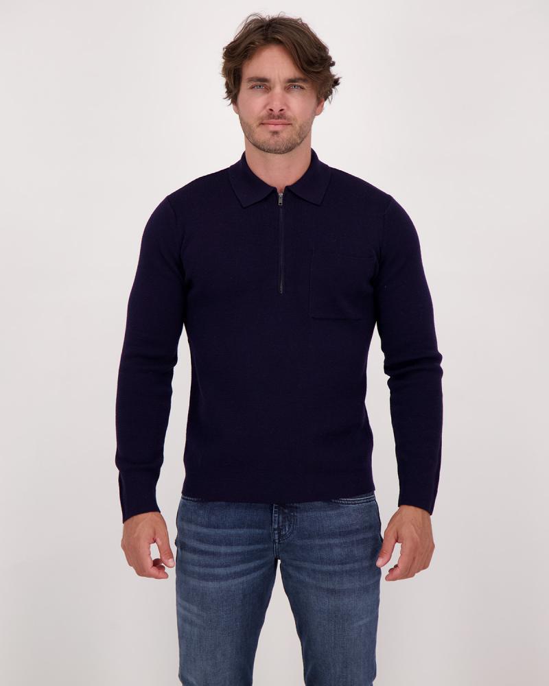 POLO ZIP D FIESOLI ZIP 0112 MARINE