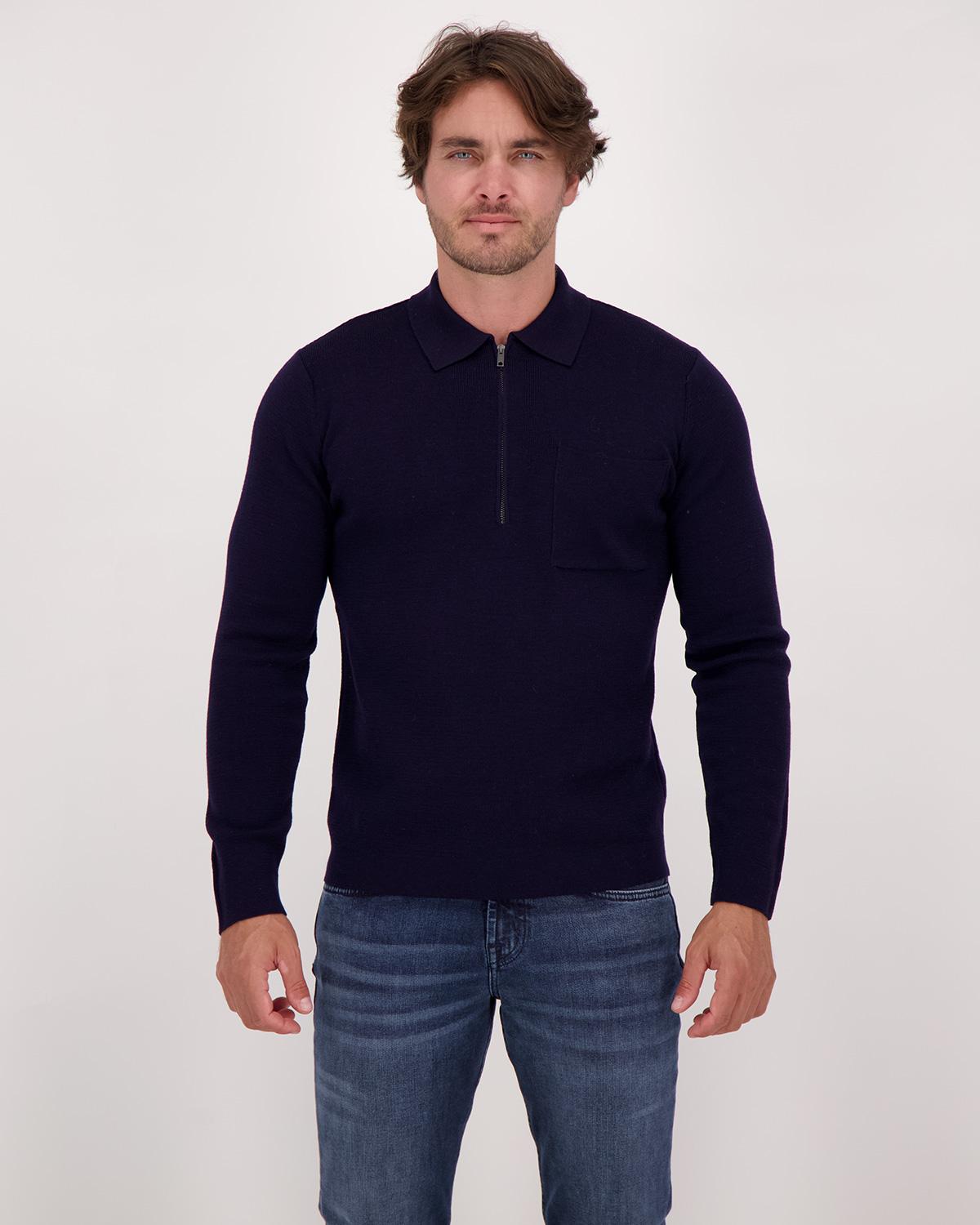 POLO ZIP D FIESOLI ZIP 0112 MARINE