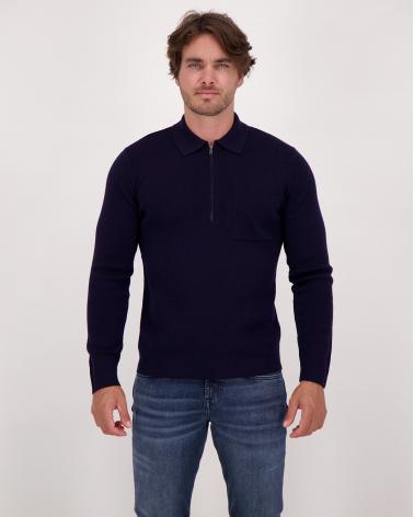 POLO ZIP D FIESOLI ZIP 0112 MARINE