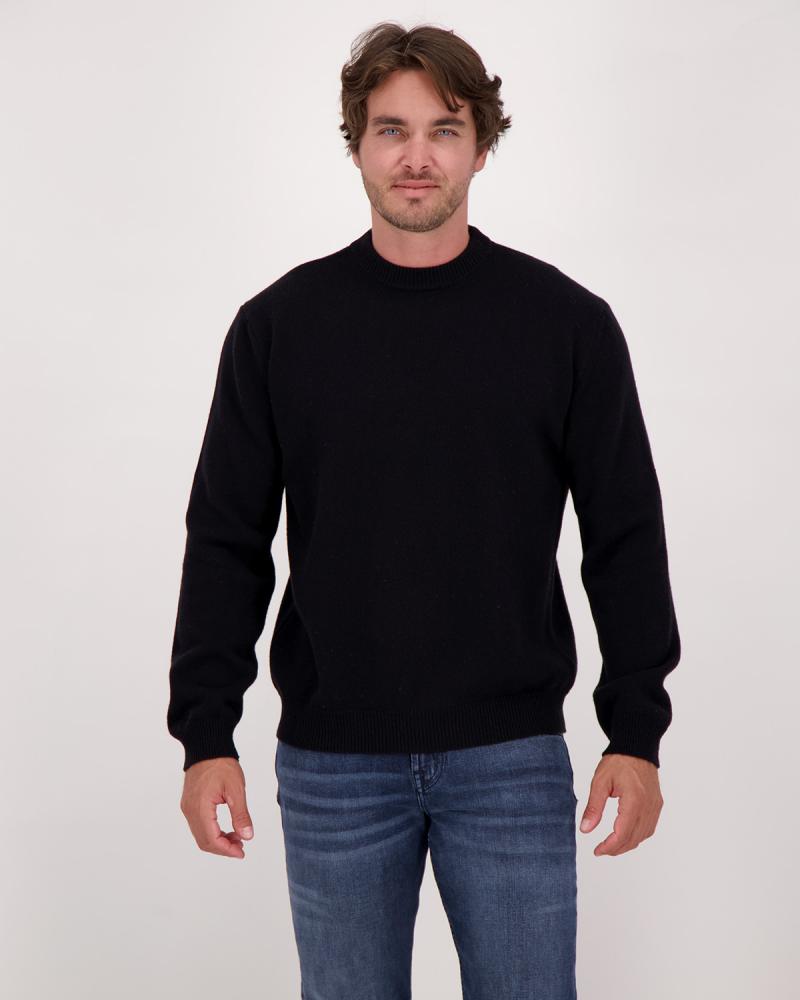 PULL COL ROND D FIESOLI 0067 NOIR BLEND CASHMERE (
