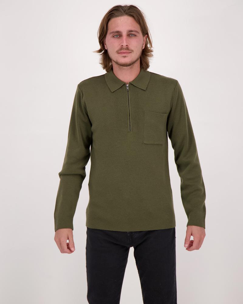 POLO ZIP D FIESOLI ZIP 0112 KAKI