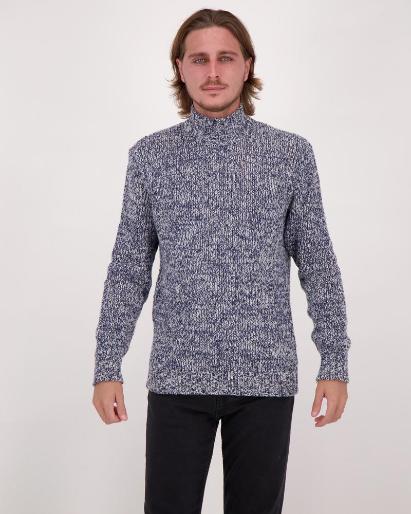 MAILLE TAGLIATORE COL MONTANT MAYKO Bleu