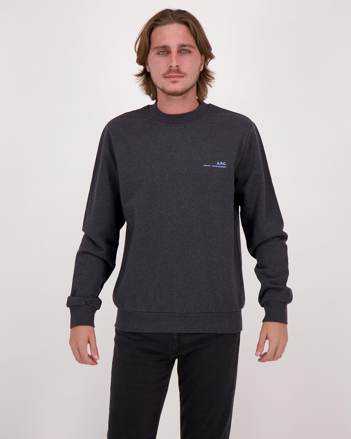SWEAT A.P.C. 39 Rue Madame  Gris Chiné