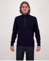 PULL GRAN SASSO  COL MONTANT POLO ZIP  MARINE