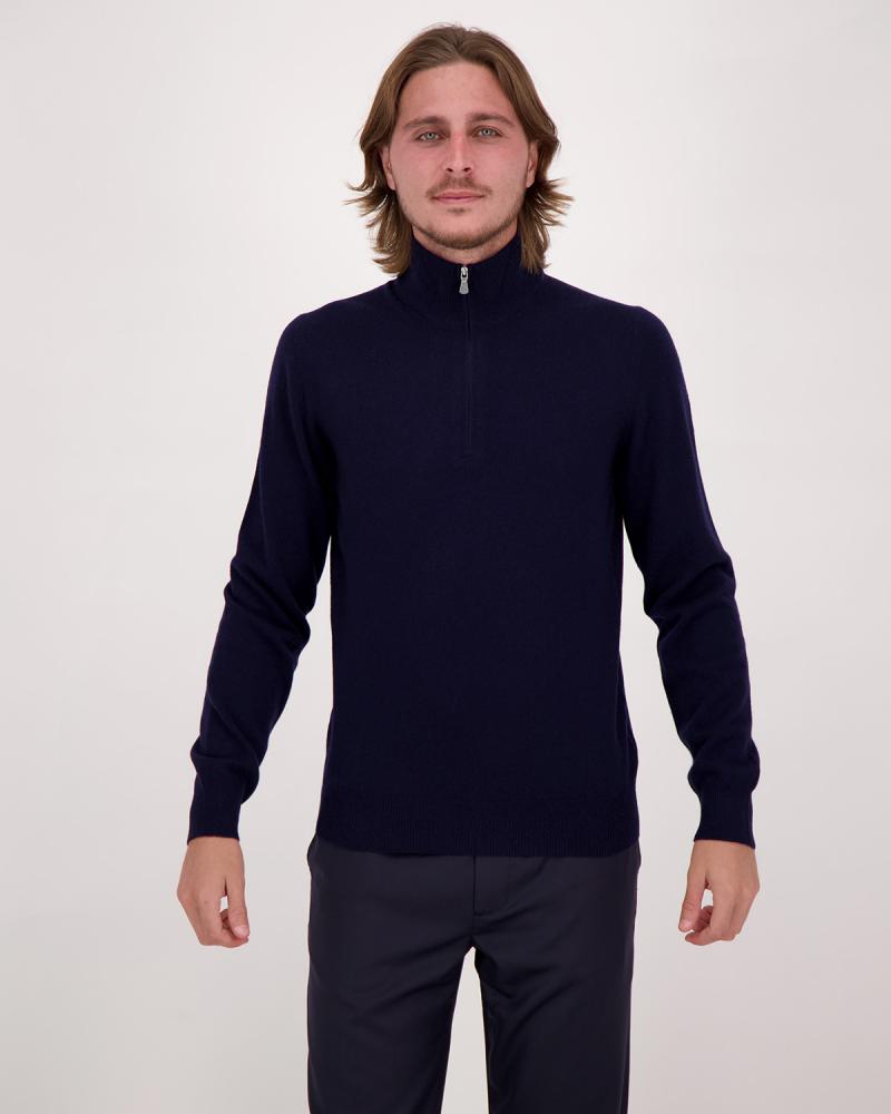 PULL POLO ZIP GRAN SASSO  MARINE 