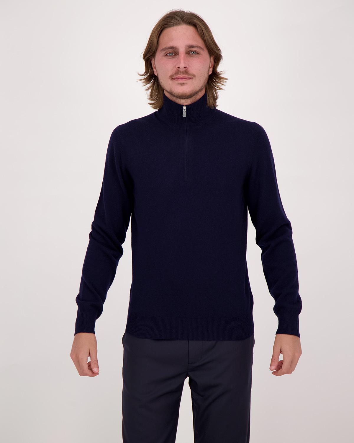 PULL POLO ZIP GRAN SASSO  MARINE 