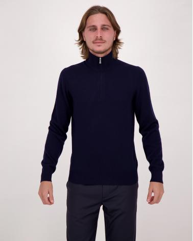 PULL POLO ZIP GRAN SASSO  MARINE 