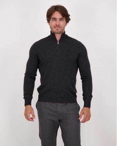 PULL POLO ZIP GRAN SASSO ANTRACITE