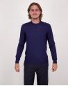 PULL COL ROND GRAN SASSO VINTAGE BLEU