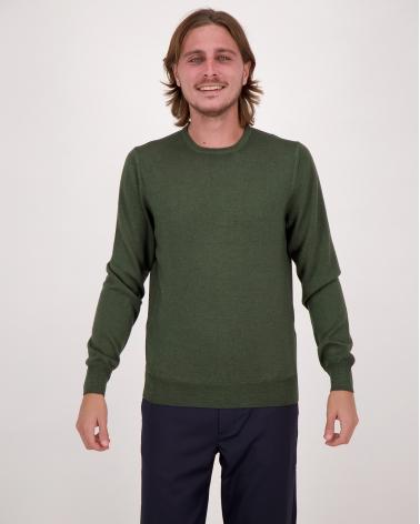 PULL COL ROND GRAN SASSO VINTAGE VERT