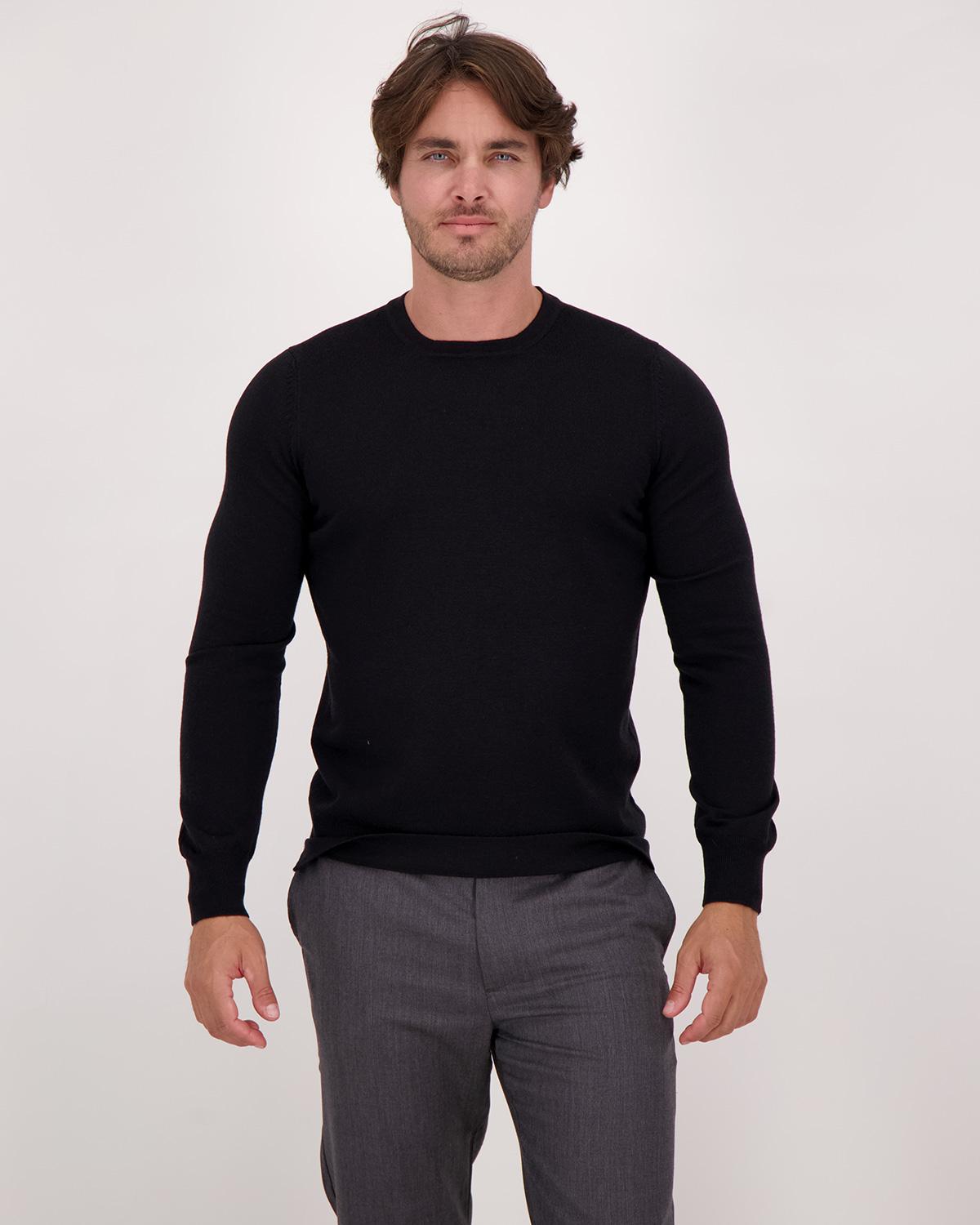PULL COL ROND GRAN SASSO ATHLEISURE NOIR