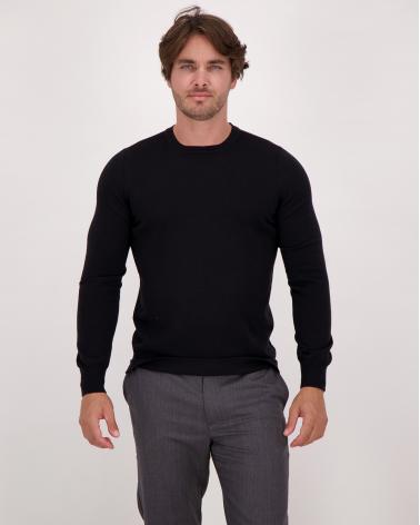 PULL COL ROND GRAN SASSO ATHLEISURE NOIR