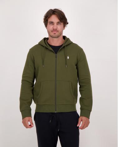 SWEAT RALPH LAUREN ZIP CAPUCHE  KAKI