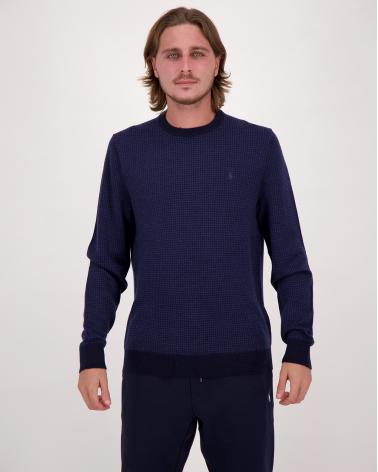 PULL PIED-DE-POULE RALPH LAUREN MARINE