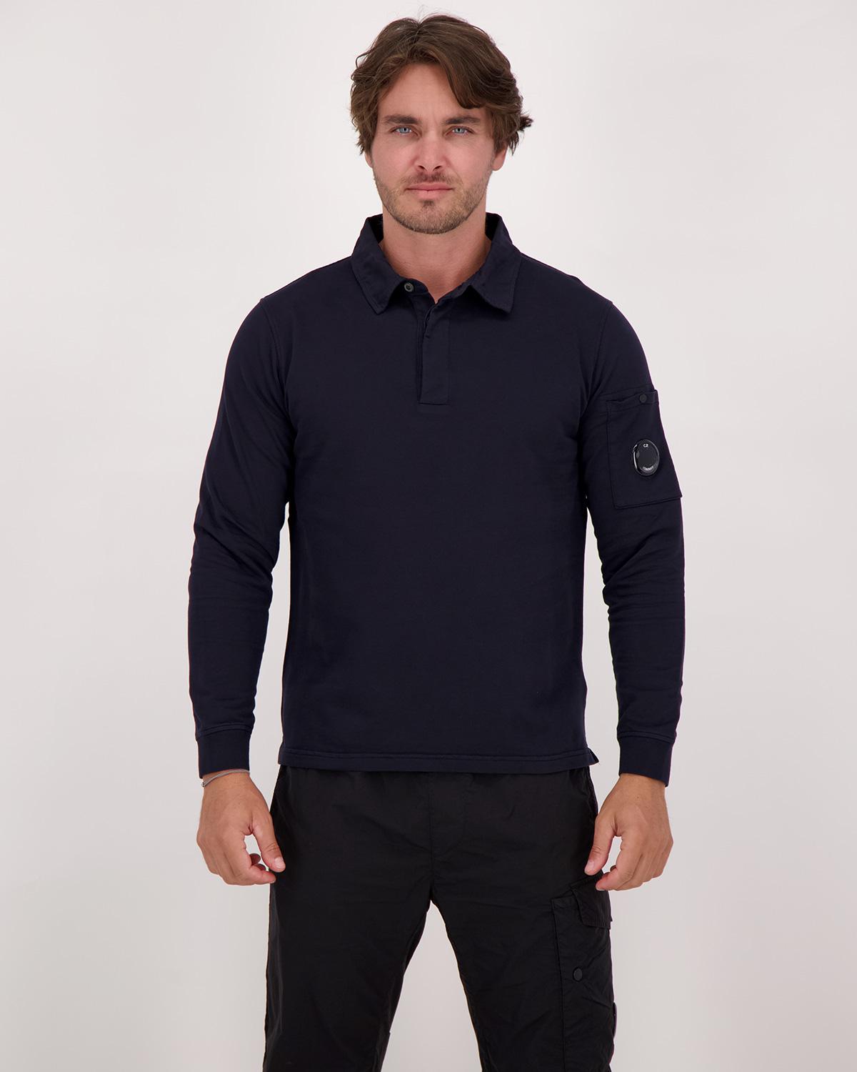POLO SWEAT CP.COMPANY LIGHT SS100 888 MARINE)
