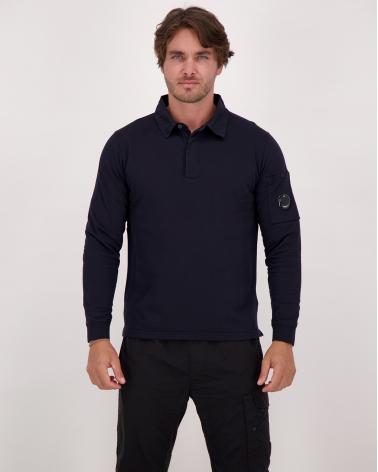 POLO SWEAT CP.COMPANY LIGHT SS100 888 MARINE)