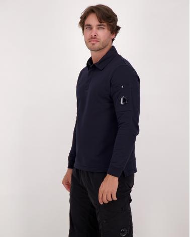 POLO SWEAT CP.COMPANY LIGHT SS100 888 MARINE)