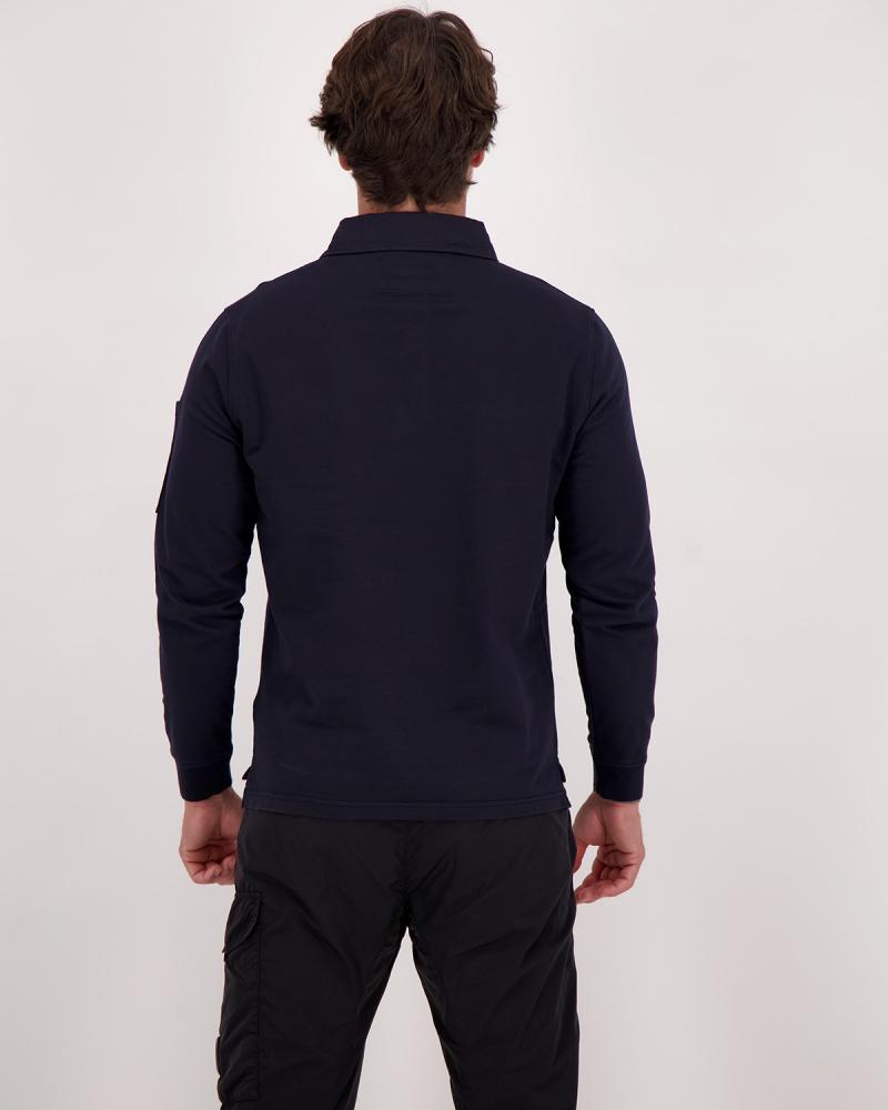 POLO SWEAT CP.COMPANY LIGHT SS100 888 MARINE)