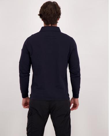 POLO SWEAT CP.COMPANY LIGHT SS100 888 MARINE)