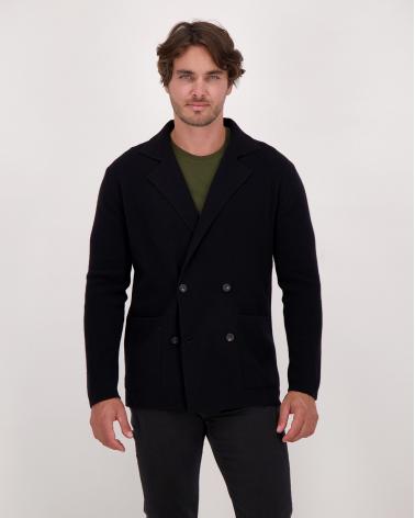 VESTE TAGLIATORE MAILLE CROISEE  WILLOW Noir