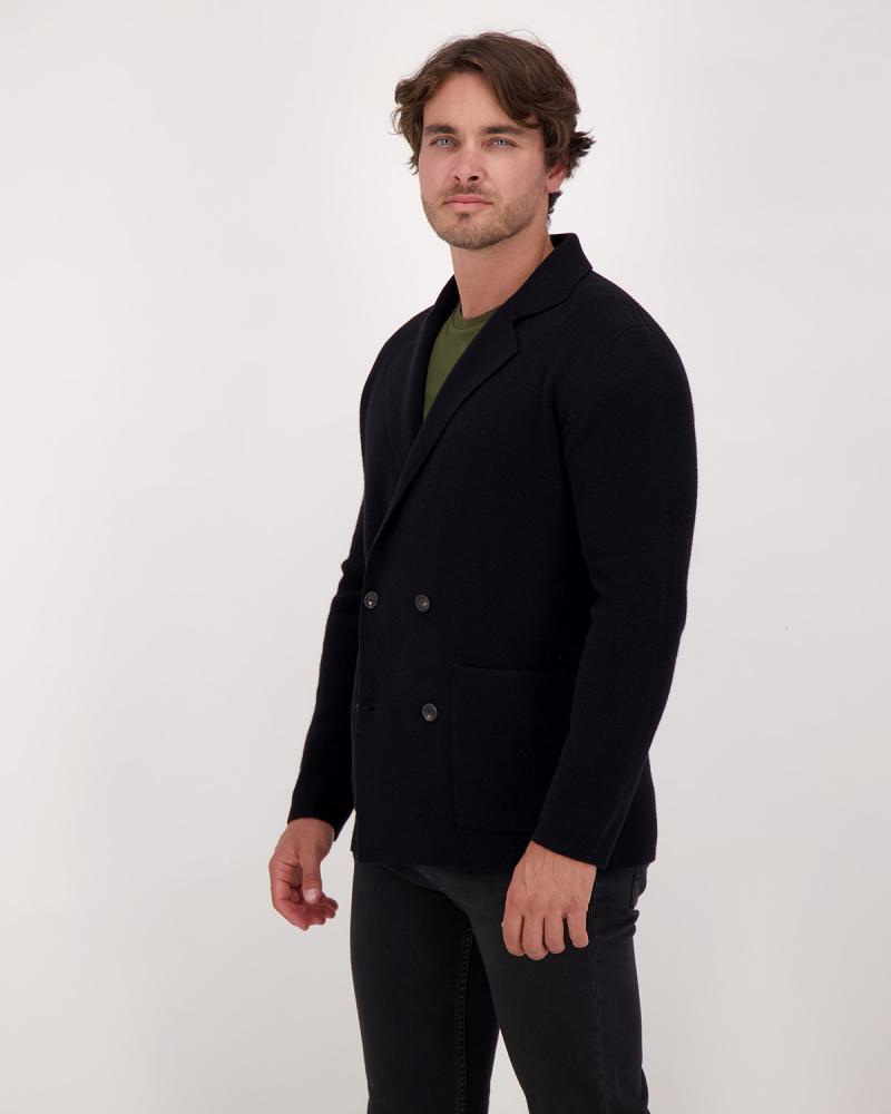 VESTE TAGLIATORE MAILLE CROISEE  WILLOW Noir