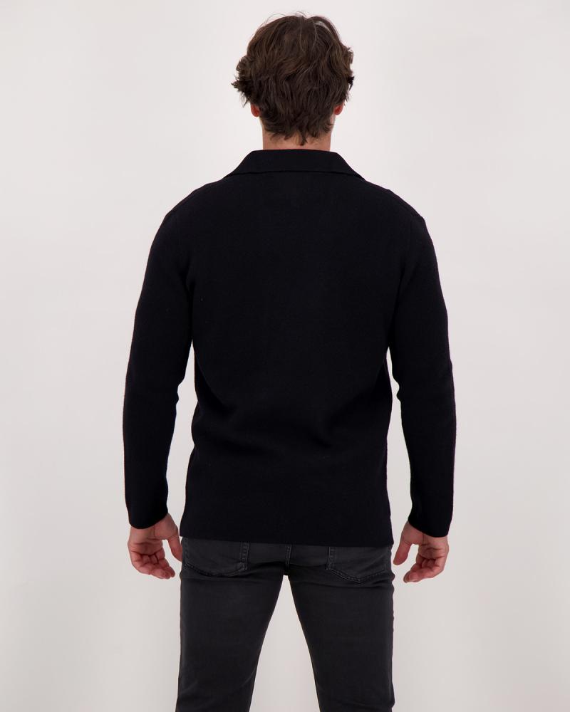 VESTE TAGLIATORE MAILLE CROISEE  WILLOW Noir